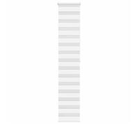 vidaXL Store zèbre blanc 50x200 cm largeur du tissu 45,9 cm polyester, store à enrouleur zébré, store zébré pour fenêtre, 4014771