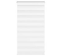vidaXL Store zèbre blanc 70x100 cm largeur du tissu 65,9 cm polyester, store à enrouleur zébré, store zébré pour fenêtre, 4014723