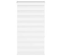 vidaXL Store zèbre blanc 70x150 cm largeur du tissu 65 9 cm polyester store à enrouleur zébré store zébré pour fenêtre 4014749
