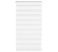 vidaXL Store zèbre Blanc 75x150 cm Largeur du Tissu 70,9 cm Polyester, Store à Enrouleur zébré, Store zébré pour fenêtre, Store zébré pour vitre