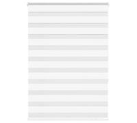 vidaXL Store zèbre blanc 95x150 cm largeur du tissu 90,9 cm polyester, store à enrouleur zébré, store zébré pour fenêtre, 4014754