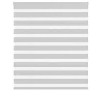 vidaXL Store zèbre Gris Clair Largeur du Tissu 130,9 cm Polyester, Store à Enrouleur zébré, Store zébré pour fenêtre, Store zébré pour vitre