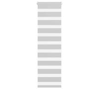 vidaXL Store zèbre Gris Clair Largeur du Tissu 35,9 cm Polyester, Store à Enrouleur zébré, Store zébré pour fenêtre, Store zébré pour vitre