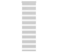 vidaXL Store zèbre Gris Clair Largeur du Tissu 40,9 cm Polyester, Store à Enrouleur zébré, Store zébré pour fenêtre, Store zébré pour vitre