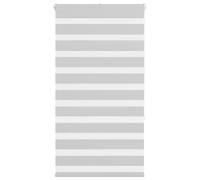 vidaXL Store zèbre Gris Clair Largeur du Tissu 50,9 cm Polyester, Store à Enrouleur zébré, Store zébré pour fenêtre, Store zébré pour vitre
