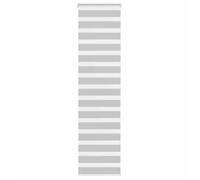 vidaXL Store zèbre Gris Clair Largeur du Tissu 60,9 cm Polyester, Store à Enrouleur zébré, Store zébré pour fenêtre, Store zébré pour vitre