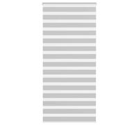 vidaXL Store zèbre Gris Clair Largeur du Tissu 95,9 cm Polyester, Store à Enrouleur zébré, Store zébré pour fenêtre, Store zébré pour vitre