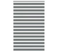 vidaXL Store zèbre Gris foncé Largeur du Tissu 145,9 cm Polyester, Store à Enrouleur zébré, Store zébré pour fenêtre, Store zébré pour vitre
