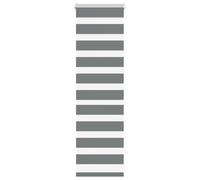 vidaXL Store zèbre à enrouleur Polyester Gris foncé Largeur du tissu 45,9 cm