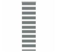 vidaXL Store zèbre gris foncé largeur du tissu 45,9 cm polyester, store à enrouleur zébré, store zébré pour fenêtre, store 4014095