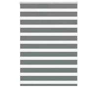 vidaXL Store zèbre gris foncé largeur du tissu 90,9 cm polyester, store à enrouleur zébré, store zébré pour fenêtre, store 4014130