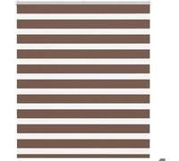 vidaXL Store zèbre marron 120x150cm largeur du tissu 115,9cm polyester, store à enrouleur zébré, store zébré pour fenêtre, 4014343 Marron