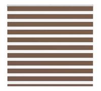 vidaXL Store zèbre marron 155x150cm largeur du tissu 150,9cm polyester, store à enrouleur zébré, store zébré pour fenêtre, 4014350