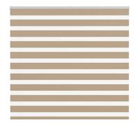 vidaXL Store zèbre marron sable largeur du tissu 150,9 cm polyester, store à enrouleur zébré, store zébré pour fenêtre, 4014532