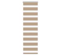 vidaXL Store zèbre Marron Sable Largeur du Tissu 35,9 cm Polyester, Store à Enrouleur zébré, Store zébré pour fenêtre, Store zébré pour vitre