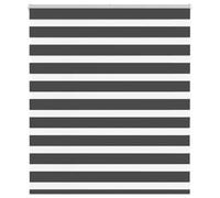 vidaXL Store zèbre Noir 130x100 cm Largeur du Tissu 125,9 cm Polyester, Store à Enrouleur zébré, Store zébré pour fenêtre, Store zébré pour vitre