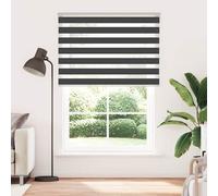 vidaXL Store zèbre Noir 160x230 cm Largeur du Tissu 155,9 cm Polyester, Store à Enrouleur zébré, Store zébré pour fenêtre, Store zébré pour vitre