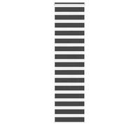 vidaXL Store zèbre noir 55x200 cm largeur du tissu 50,9 cm polyester, store à enrouleur zébré, store zébré pour fenêtre, 4014252