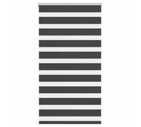 vidaXL Store zèbre Noir 90x150 cm Largeur du Tissu 85,9 cm Polyester, Store à Enrouleur zébré, Store zébré pour fenêtre, Store zébré pour vitre