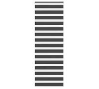 vidaXL Store zèbre Noir 90x200 cm Largeur du Tissu 85,9 cm Polyester, Store à Enrouleur zébré, Store zébré pour fenêtre, Store zébré pour vitre