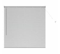 vidaXL Stores vénitiens Argenté 130 x 130 cm Aluminium, Stores en Aluminium rectangulaires Modernes, Ajustables, pour fenêtre, contrôle de la lumière et intimité à la Maison