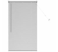 vidaXL Stores vénitiens Argenté 130 x 80 cm Aluminium, Stores en Aluminium rectangulaires Modernes, Ajustables, pour fenêtre, contrôle de la lumière et intimité à la Maison