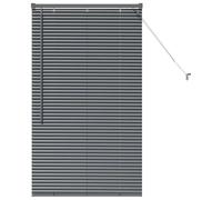 vidaXL Stores vénitiens Gris foncé 130 x 80 cm Aluminium, Stores en Aluminium rectangulaires Modernes, Ajustables, pour fenêtre, contrôle de la lumière et intimité à la Maison