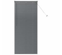 vidaXL Stores vénitiens Gris foncé 175 x 80 cm Aluminium, Stores en Aluminium rectangulaires Modernes, Ajustables, pour fenêtre, contrôle de la lumière et intimité à la Maison