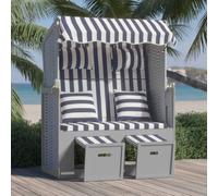 VidaXL Strandkorb Bleu blanc