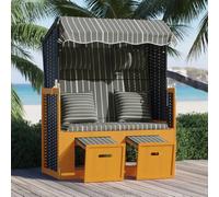VidaXL Strandkorb Noir gris