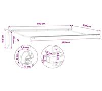 vidaXL : Structure de store 4x3 mètres, rétractation automatique, aluminium