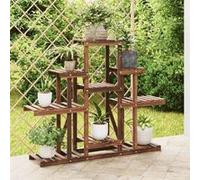 vidaXL Support à fleurs 110x25x96 cm bois massif de sapin 362849 Marron G