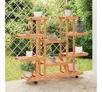 vidaXL Présentoir à fleurs avec roulettes 110x25x115 cm Sapin massif
