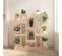 vidaXL Support à plantes 104,5x25x109,5 cm Bois massif de pin 822092 Beige G