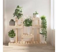 vidaXL Support à plantes 104,5x25x77,5 cm Bois massif de pin 822097 Or G