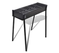 vidaXL Support barbecue charbon Carré