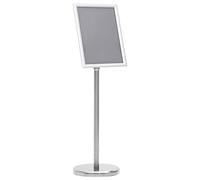 vidaXL Support d'affiche A4 sur pied aluminium argenté hauteur réglable cadre rotatif Lot 1