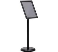 vidaXL Support d'affiche A4 sur pied Hauteur réglable Noir Alliage d'aluminium