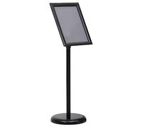 vidaXL Support d'affiche A4 sur pied Hauteur réglable Noir Alliage d'aluminium