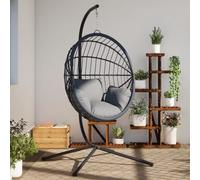 Vidaxl Support De Chaise Suspendue En Forme D'¿Uf Anthracite Acier