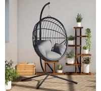 vidaXL Châssis de chaise suspendue sans panier noir acier