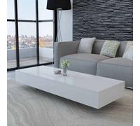 vidaXL Support de moniteur Blanc 100x27x15 cm Bois de pin solide