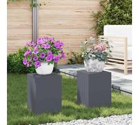vidaXL Support pour plantes 2 pcs Anthracite 24 x 24 x 35 cm Acier