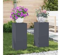 vidaXL Support de Plante 2 pcs Anthracite 24 x 24 x 55 cm Acier