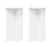 vidaXL Support de Plante 2 pcs Blanc Ø40 x 60 cm Bois d'ingénierie