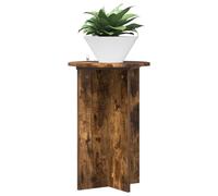 vidaXL Étagères pour plantes, lot de 2, chêne fumé, Ø 40 x 60 cm, matériau composite en bois