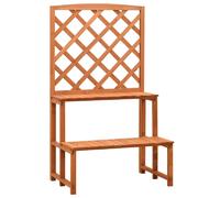 vidaXL Support de plantes et treillis Orange 70x42x120cm Bois de sapin
