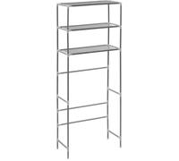 vidaXL Support de rangement 3 niveaux acier inoxydable 69x28x169 cm au-dessus de la machine à laver