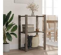 vidaXL Support de rangement à 3 niveaux gris 60x38x90 cm bois de pin373387 Gris G