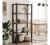 vidaXL Support de rangement à 5 niveaux noir 80x38x170 cm bois pin373407 Noir G